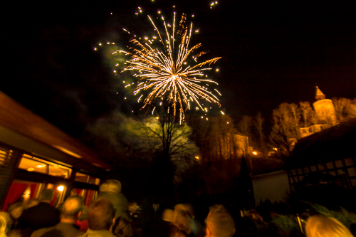 firework auf winterwedding